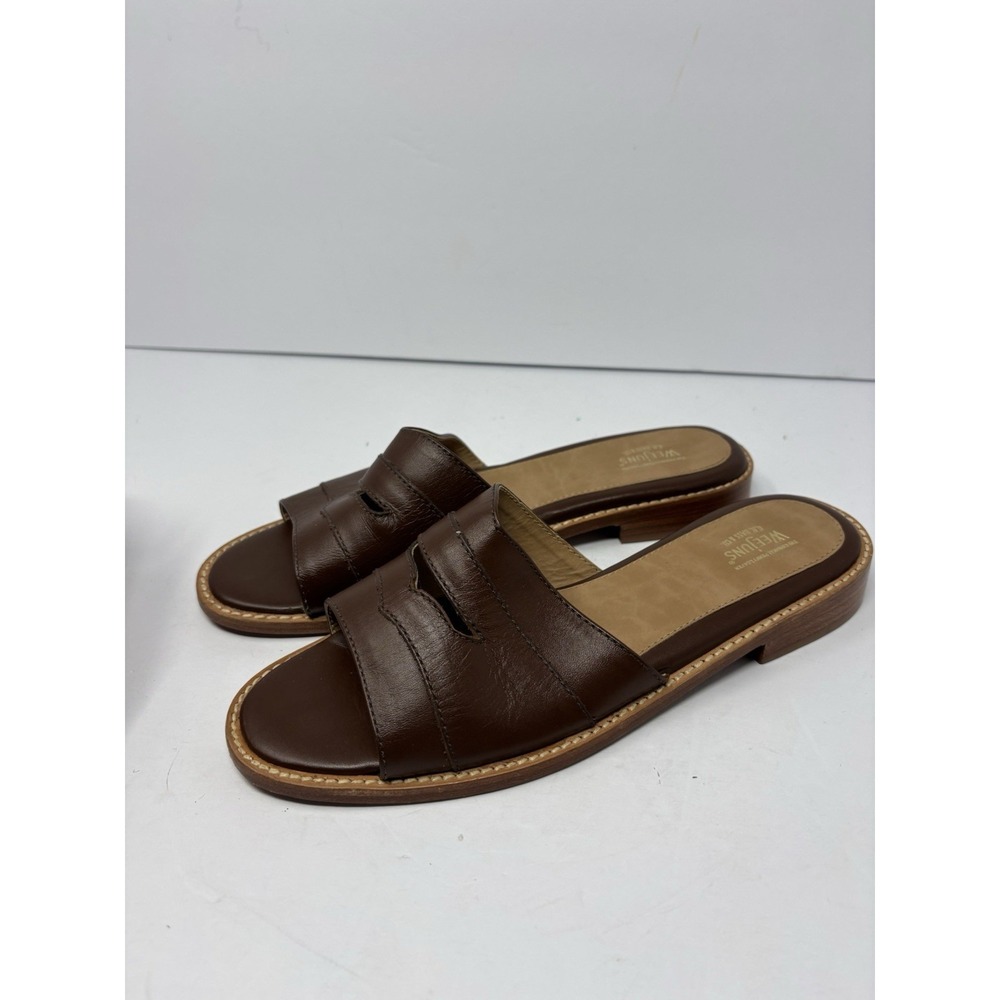 GH Bass Weejuns Womens 8.5M Dyland Penny Loafer Slide Sandals Shoe Brown Leather